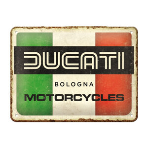 Cartello in latta Ducati Italy Giorgetto Giugiaro  - NOSTALGIC ART NOSTALGIC ART