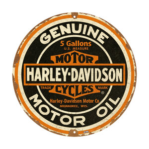 Cartello in latta Harley Davidson Genuine Motor Oil - NOSTALGIC ART NOSTALGIC ART