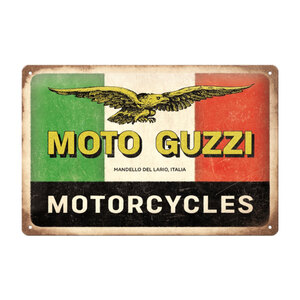 Cartello in latta Moto Guzzi Motorcycles Italia - NOSTALGIC ART NOSTALGIC ART