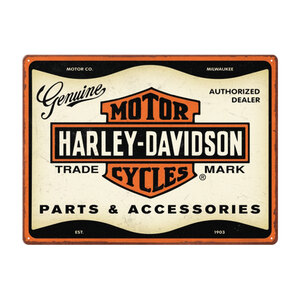 Cartello in latta Harley-Davidson Parts & Accessoires - NOSTALGIC ART NOSTALGIC ART